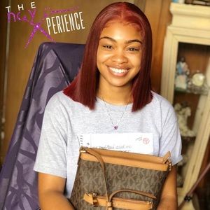 12” Red BLUNT BOB WIG (YAKI TEXTURE)